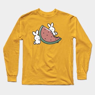 kawaii bunnies in summer mood Long Sleeve T-Shirt